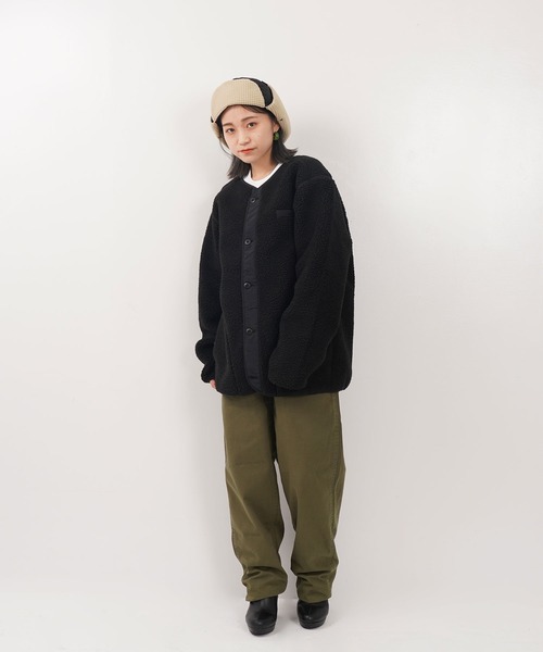 ジャケット ノーカラージャケット メンズ FLUFFY BOA NO COLLAR JACKET｜zozo｜09