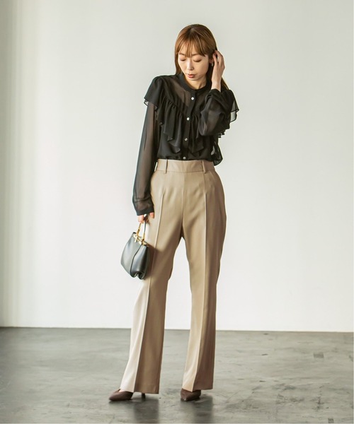 NOBLE パンツ ハイウエストブーツカット◇ : ZOZOTOWN Yahoo!店