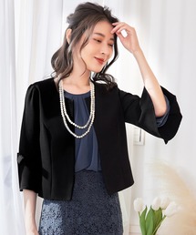 新品本物 DRESS+ ノーカーラー ショートジャケット ボレロ カーディガン ジャケット・アウター