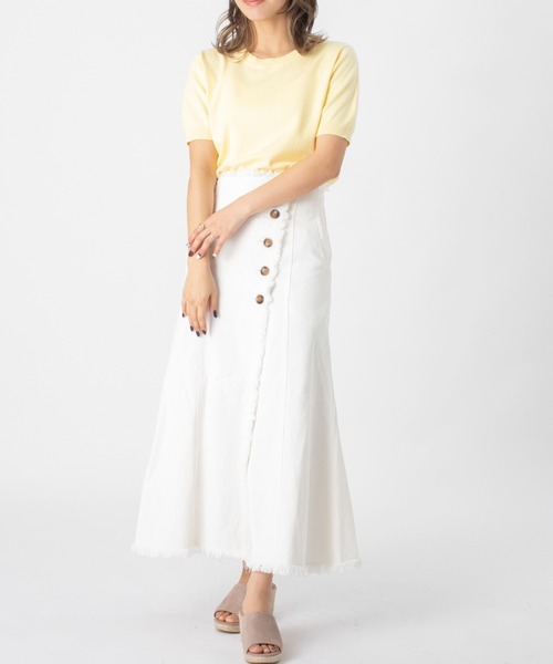 ニット(半袖)XS fifth タックショルダー半袖ニット | 人気レディース