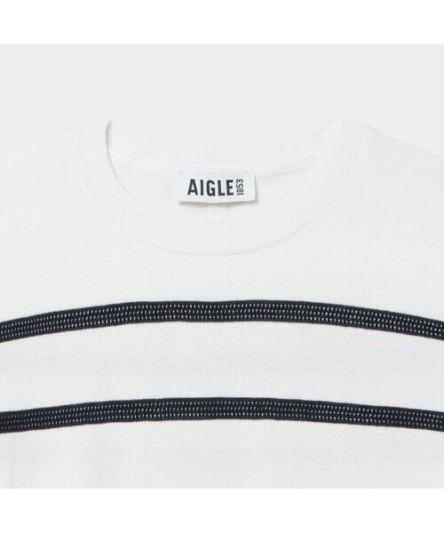 【エーグル】エーグル AIGLE ストライプクルーネックセーター AIGLE ニット セーター ストライプクルーネックセーター