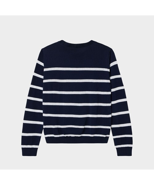 【エーグル】エーグル AIGLE ストライプクルーネックセーター AIGLE ニット セーター ストライプクルーネックセーター