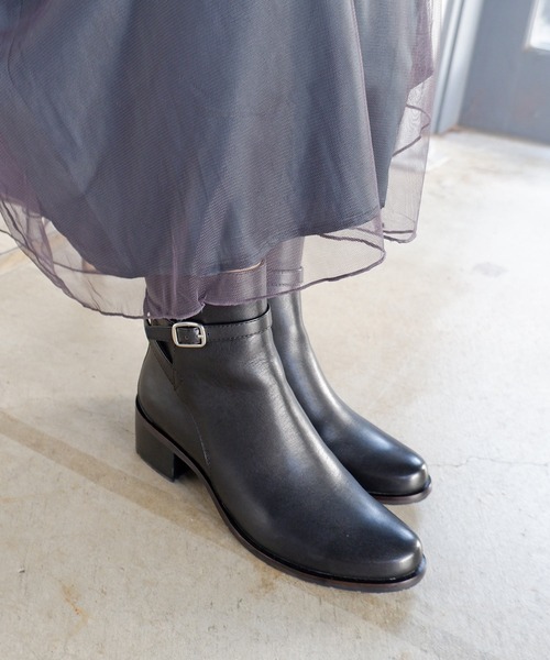 モードカオリ（MODE KAORI）/【防滑 蓄熱保温】ベルテッドブーツ/55076 MODE KAORI（モードカオリ） ブーツ 「防滑 蓄熱保温」ベルテッド