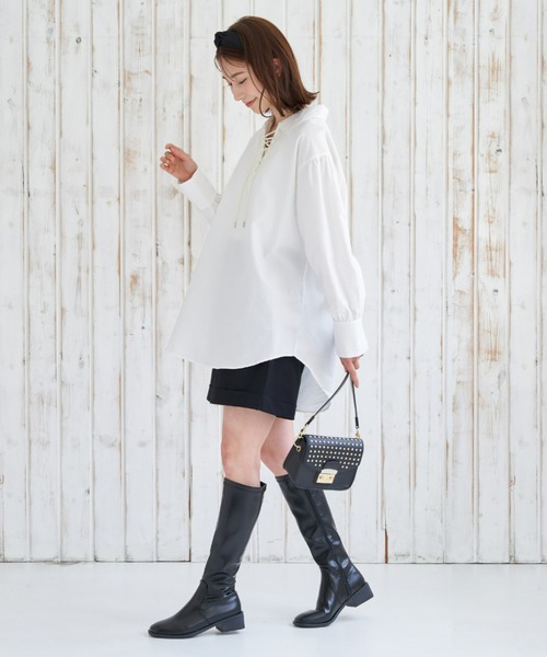 ブラウス シャツ リバーレース長袖オーバーサイズブラウス レディース URBAN RESEARCH ブラウス シャツ 刺繍レースオーバーシャツ