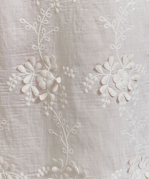 スカート セルロースナイロン エンブロイダリー ロングスカート  