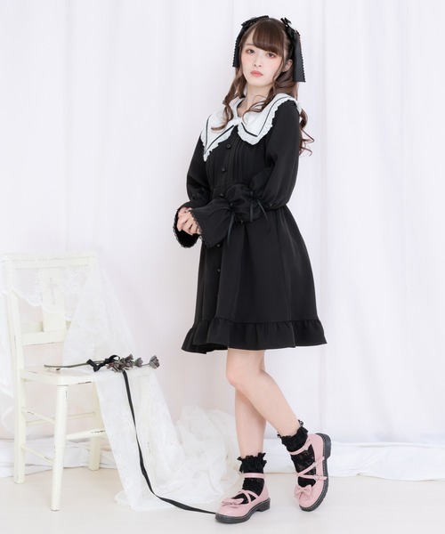 DearMyLove パンプス クロスベルトリボンローヒール姫パンプス