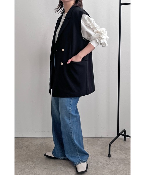 palm RICHE ベスト ジレ カットジョーゼットベスト レディース