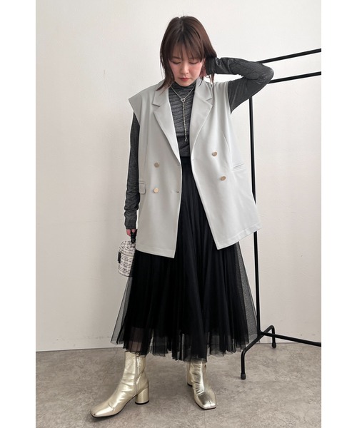 palm RICHE（ポームリシュ） ベスト ジレ カットジョーゼットベスト