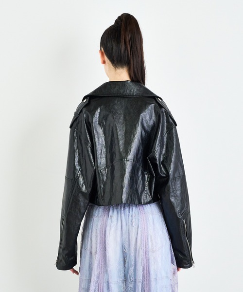 ANNA SUI革ジャン デニムジャケット gジャン ANNA SUI NYC フロントロゴ