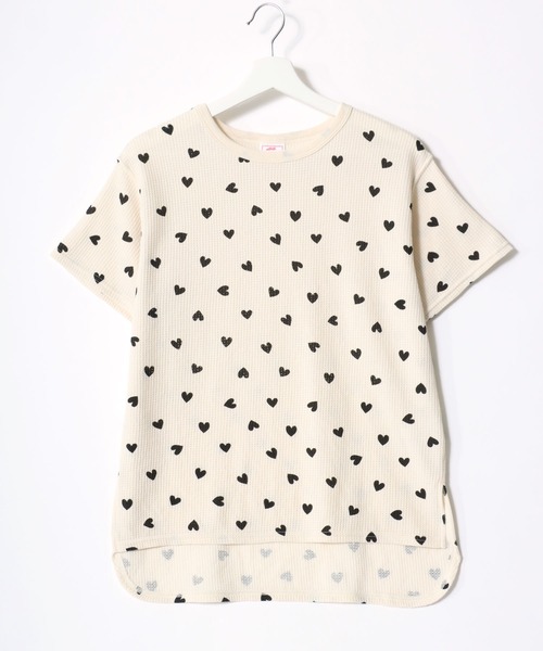 tシャツ 「JEMORGAN / ジェーイーモーガン」ワッフルハート柄ルームウェア３点セット レディース セール】JEMORGAN ワッフルハート柄セットアップ（ルームウェア