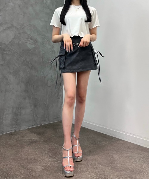 eimy istoire スカート ゴールドベルトカーゴミニスカート : ZOZOTOWN  