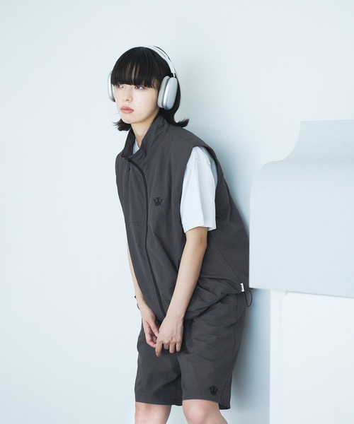 WETTEMPT ベスト ジレ STAND NECK NYLON VEST / スタンドネック