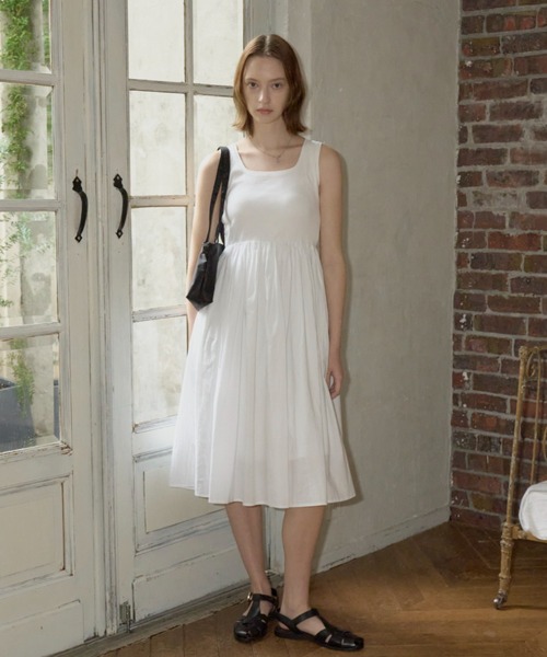 GIUNON ワンピース square cut docking dress / スクエアカット