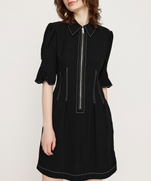 SLY（スライ） ワンピース FRONT ZIP TUCK S/OP フロント ジップ