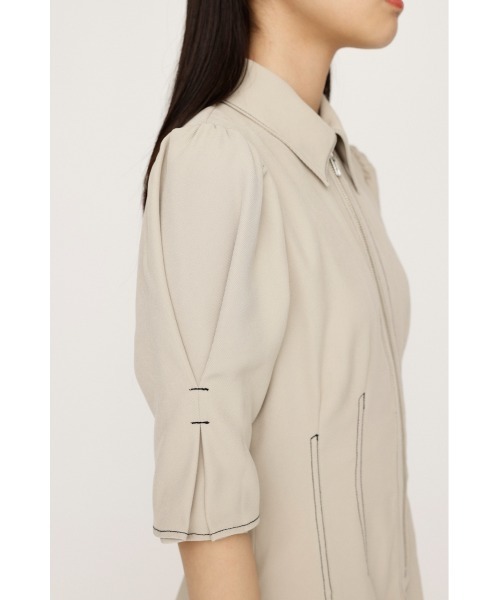 SLY（スライ） ワンピース 夏 半袖 FRONT ZIP TUCK S/OP フロント