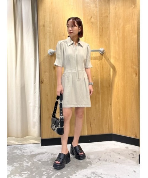 お歳暮 時期 SLY ワンピース FRONT ZIP TUCK S/OP フロント ジップ タック ワンピース