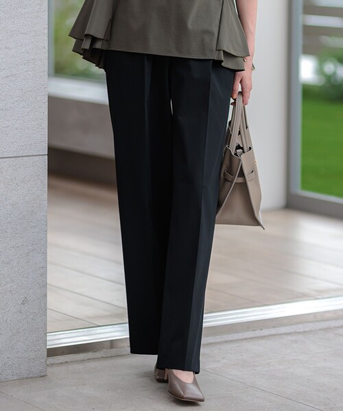 パンツ 「CLASSY.11月号掲載/洗える」ドライ2WAYストレッチ ワイドパンツ レディース