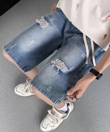 W30 NOVE ノーヴェ ハーフパンツ ダメージ 加工 デニム ジーンズ 新品 W30 NOVE ノーヴェ ハーフパンツ ダメージ 加工 デニム ジーンズ