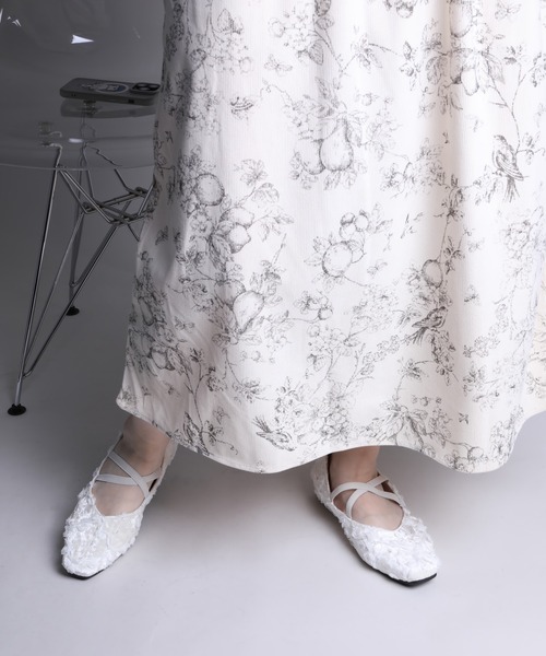 ブルマリン　花柄装飾パンプス shoes365 パンプス 「shoes365」立体花デザインのパンプス