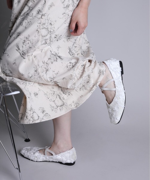 shoes365 パンプス 「shoes365」立体花デザインのパンプス