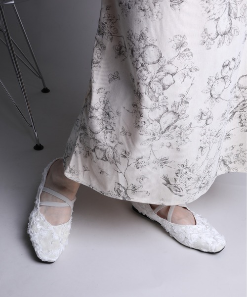shoes365 パンプス 「shoes365」立体花デザインのパンプス