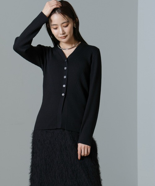 NANO universe（ナノ・ユニバース） カーディガン 毛玉レスニットV