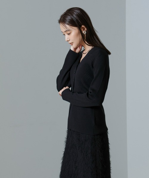 NANO universe（ナノ・ユニバース） カーディガン 毛玉レスニットV