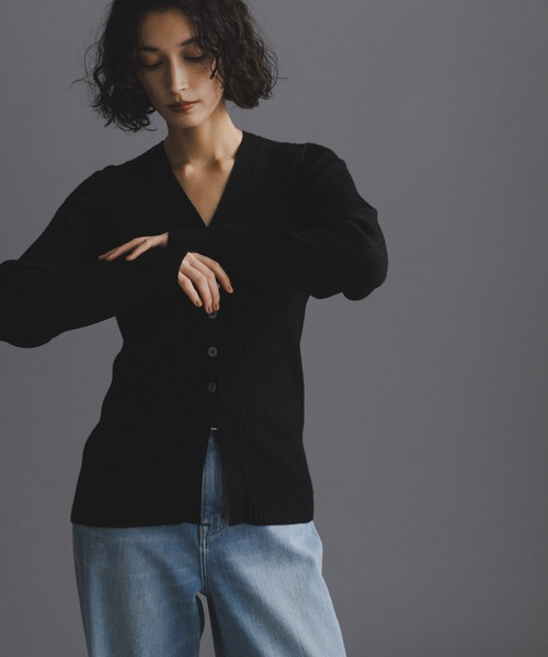 NANO universe（ナノ・ユニバース） カーディガン 毛玉レスニットV