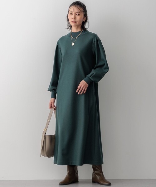 23区✨ウールストレッチツイルピンタックワンピース ニジュウサンク