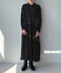 ワンピース ゆるり切り替えミックスワンピ―スの詳細画像1