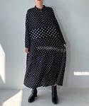 ワンピース ゆるり切り替えミックスワンピ―スの詳細画像2