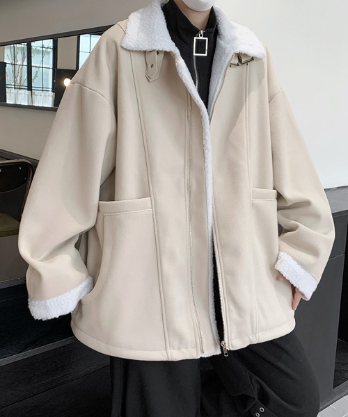 ブルゾン アウター 「FVLMEN」back boa zip jacket/バック ボア ジップ