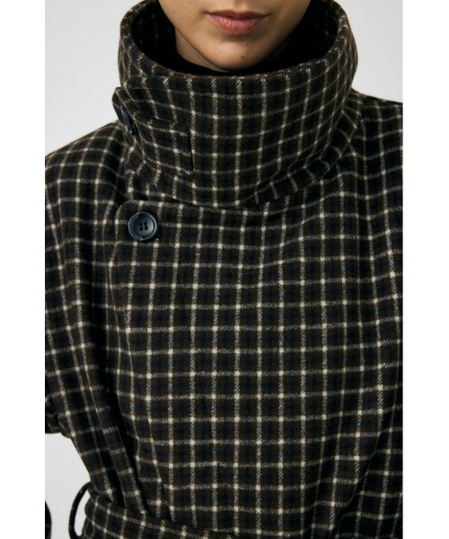 赤ちゃん】コート チェスターコート STANDCOLLAR PLAID コクーンコート 