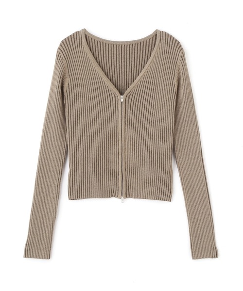 FREE'S MART（フリーズマート） ニット セーター フロントジップリブV