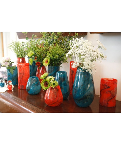 DULTON（ダルトン） 花瓶 GLASS VASE 220 CIELO/マーブル柄 フラワー
