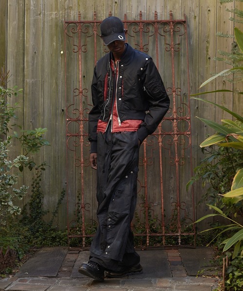 GRANCY パンツ 「GRANCY」Button Layered Design Nylon Pants / ボタン GRANCY パンツ 「GRANCY」Button Layered Design Nylon Pants / ボタン