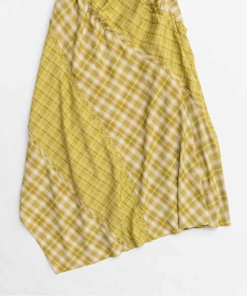 MAISON SPECIAL ワンピース Plaid Pattern Combination Frill