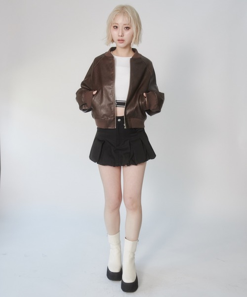 ENVYM ブルゾン ENVYM ブルゾン アウター メッシュドッキングブルゾン