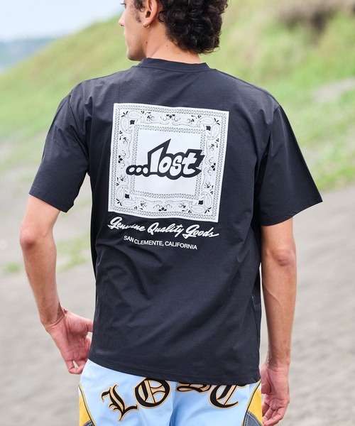 snaked lows LOSTプリント Tシャツ ブラック Lサイズ LOST（ロスト） uvカット ラッシュガード 「ムラサキスポーツ限定