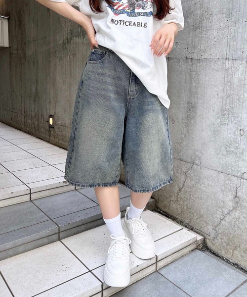 GANNI デニム　ハーフパンツ INGNI ジーンズ デニム デニムパンツ デニムハーフパンツ