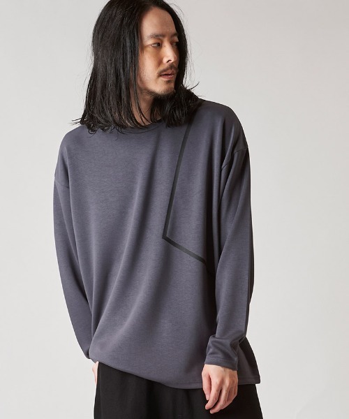 NO ID. tシャツ mlt5098- ジオメトリックプリントBIG-PO