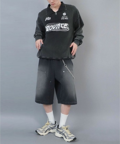 SPINNS（スピンズ） ワイドパンツ ハーフパンツ パンツ 短パン
