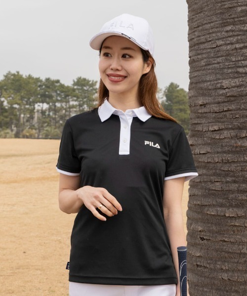 ブラウス シャツ 「FILA GOLF/フィラゴルフ」レディースロゴ半袖シャツ　ゴルフ レディース FILA GOLF ブラウス シャツ 「FILA GOLF/フィラゴルフ
