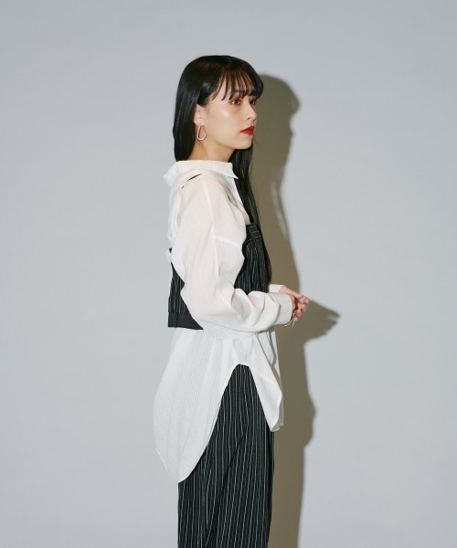 terrace ヘリンボーンストライプキャミトップ レディース : ZOZOTOWN