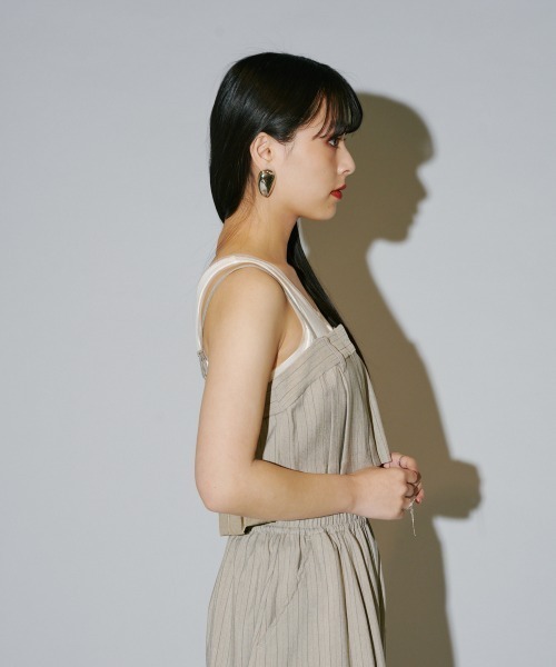 terrace ヘリンボーンストライプキャミトップ レディース : ZOZOTOWN