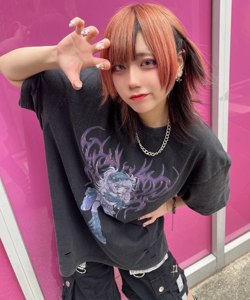 tシャツ 「TRAVAS TOKYO/トラバス トーキョー」イラストプリント加工Tシャツ レディース メンズ TRAVAS TOKYO tシャツ 「TRAVAS TOKYO/トラバス トーキョー