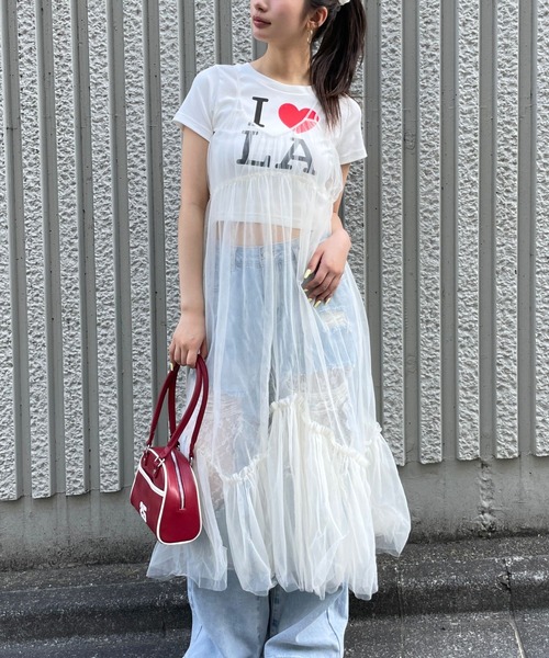 【専用】familiar 2025SSワンピース 90cm新品タグ付き FOREVER21 ワンピース 「2025SS」チュールキャミワンピース