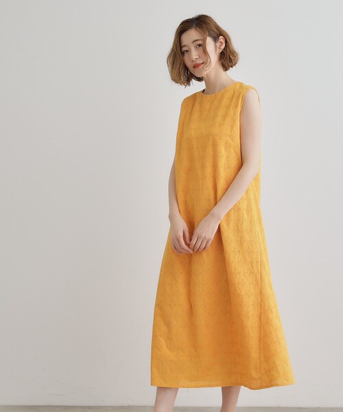 grove ワンピース 「一枚で華やか」エンブロイダリーレース