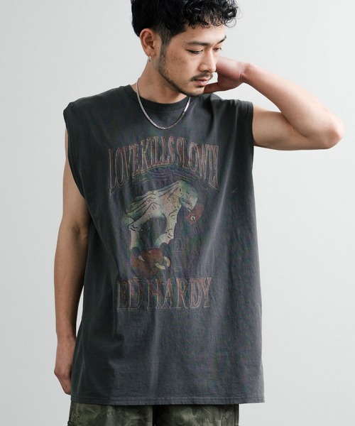 Ed Hardy タンクトップ ED HARDY エドハーディー ピグメント