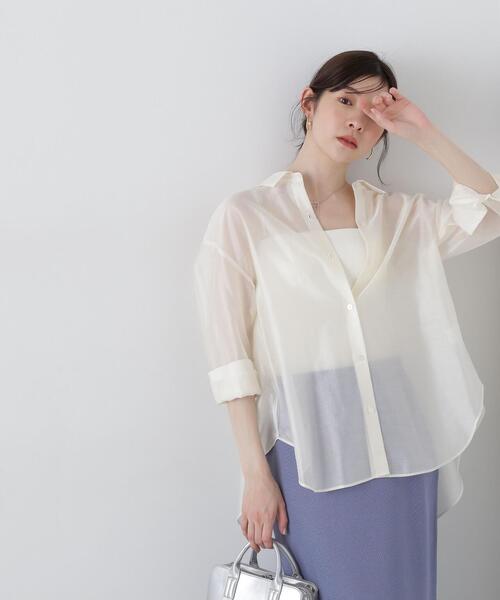 PROPORTION BODY DRESSING ブラウス シャツ シアーシャーリング